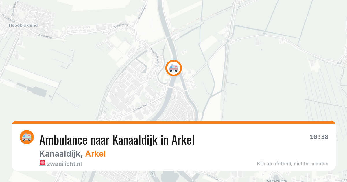 Ambulance naar Kanaaldijk in Arkel — 24 mei 2026