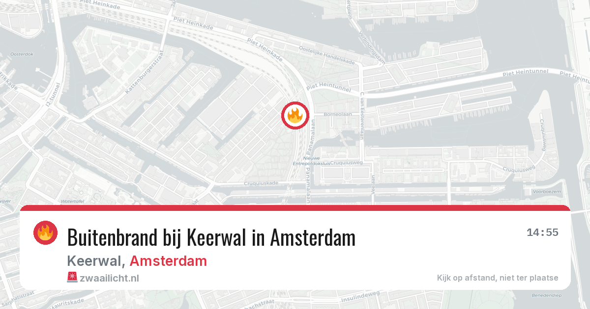 Buitenbrand bij Keerwal in Amsterdam — 13 aug 2026