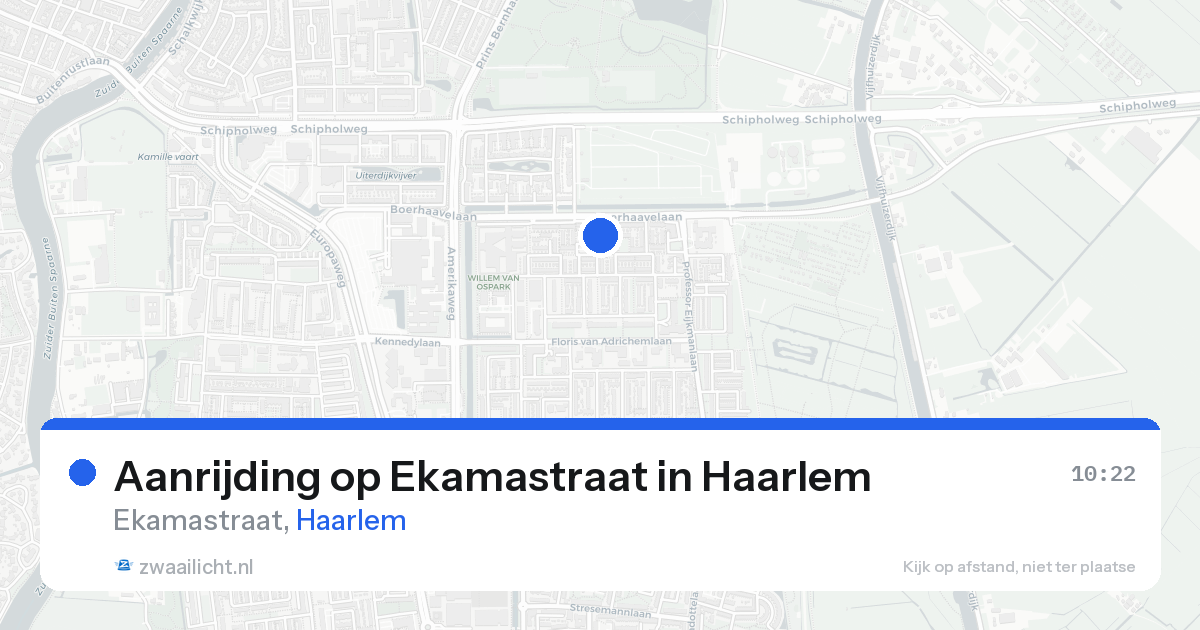 Aanrijding op Ekamastraat in Haarlem — 20 aug 2026