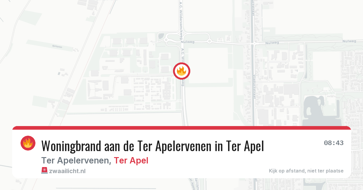 Woningbrand aan de Ter Apelervenen in Ter Apel — 30 jul 2026