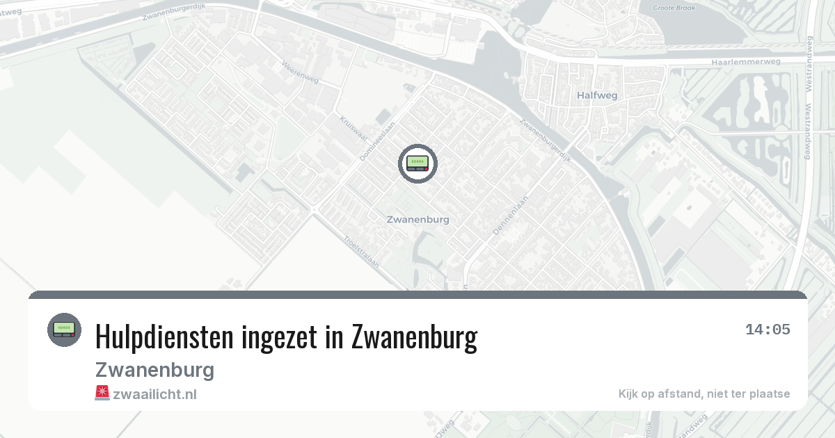 Hulpdiensten ingezet in Zwanenburg — 19 jun 2026 | 🚨 Zwaailicht.nl
