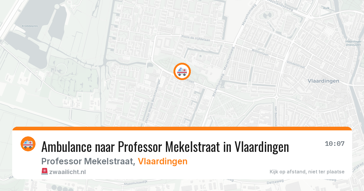 Ambulance naar Professor Mekelstraat in Vlaardingen — 4 apr 2026