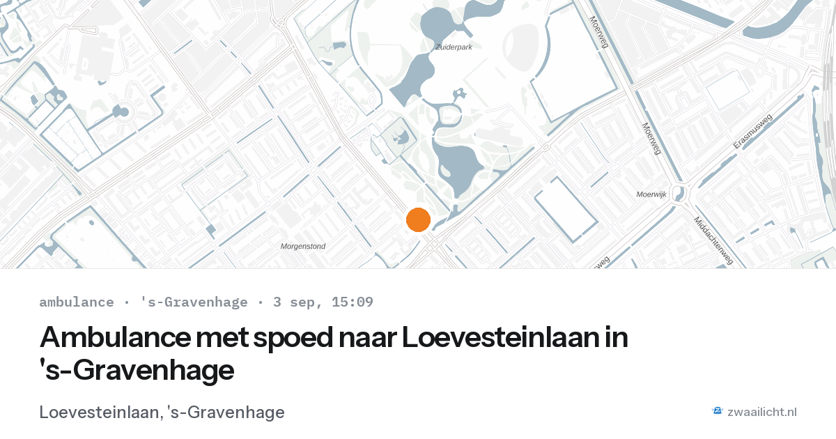 Ambulance met spoed naar Loevesteinlaan in 's-Gravenhage — 3 sep 2026