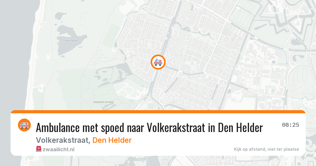 Ambulance met spoed naar Volkerakstraat in Den Helder — 14 jul 2026