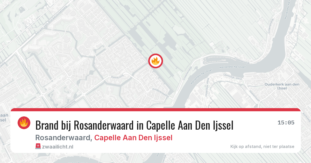 Brand bij Rosanderwaard in Capelle Aan Den Ijssel — 28 mei 2026