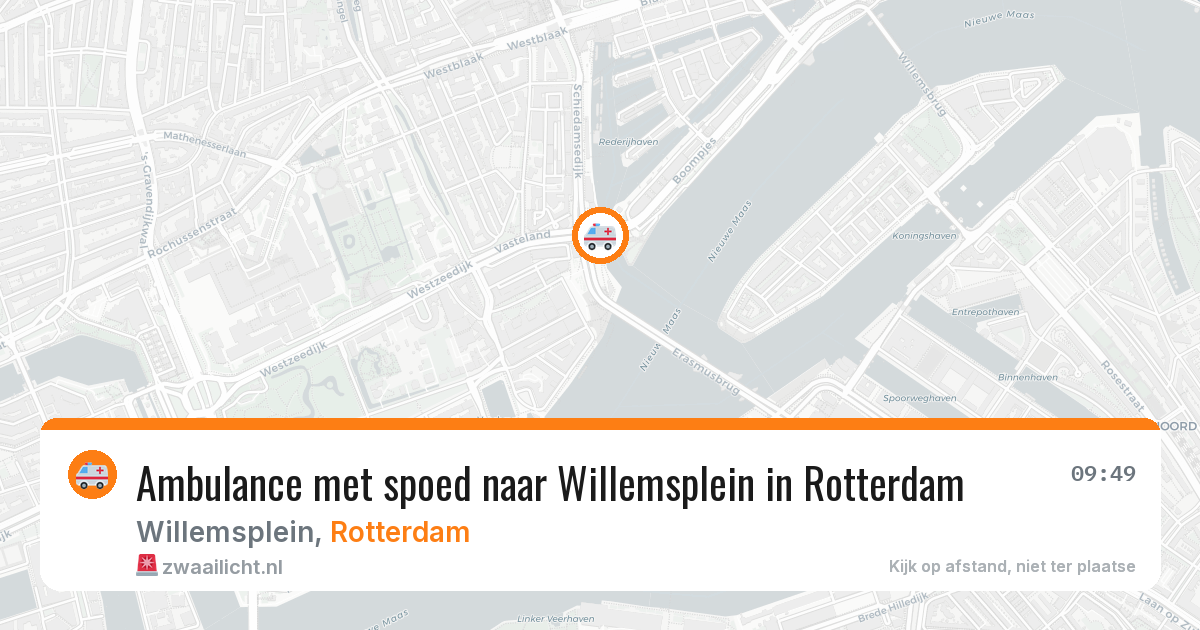 Ambulance met spoed naar Willemsplein in Rotterdam — 9 feb 2026