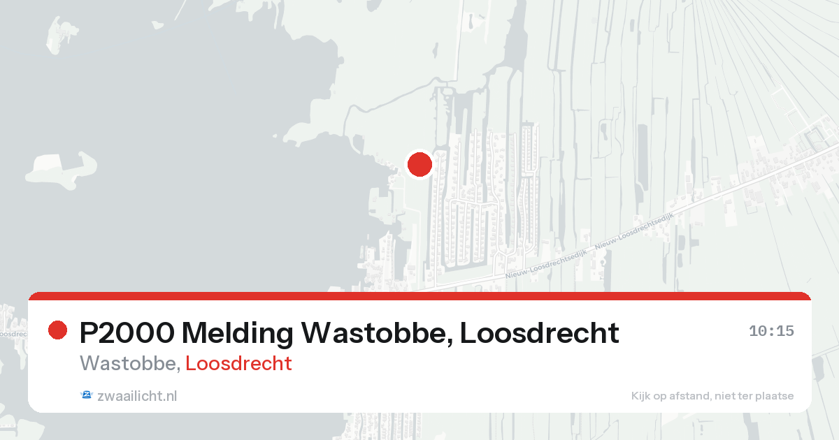P2000 Melding Wastobbe, Loosdrecht — 31 jan 2026