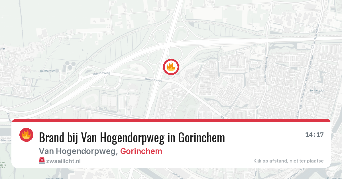 Brand bij Van Hogendorpweg in Gorinchem — 25 jun 2026