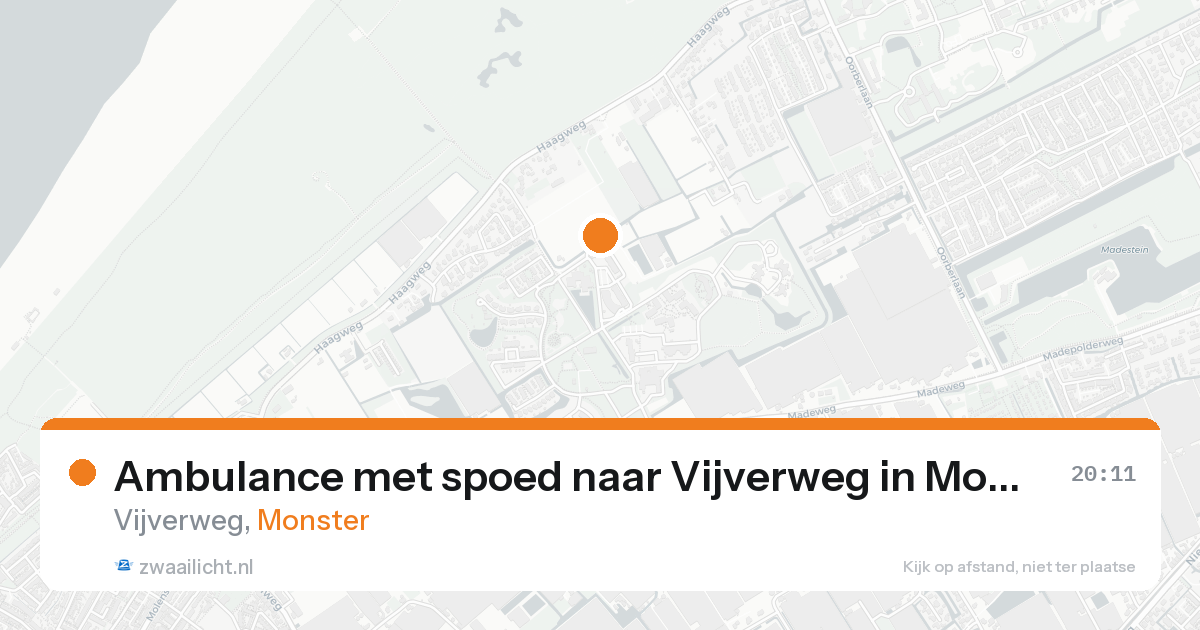 Ambulance met spoed naar Vijverweg in Monster — 22 aug 2026