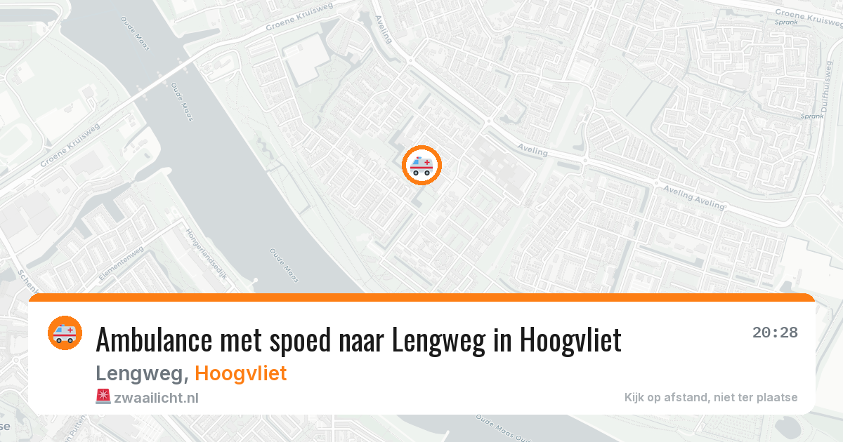 Ambulance met spoed naar Lengweg in Hoogvliet — 23 mrt 2026