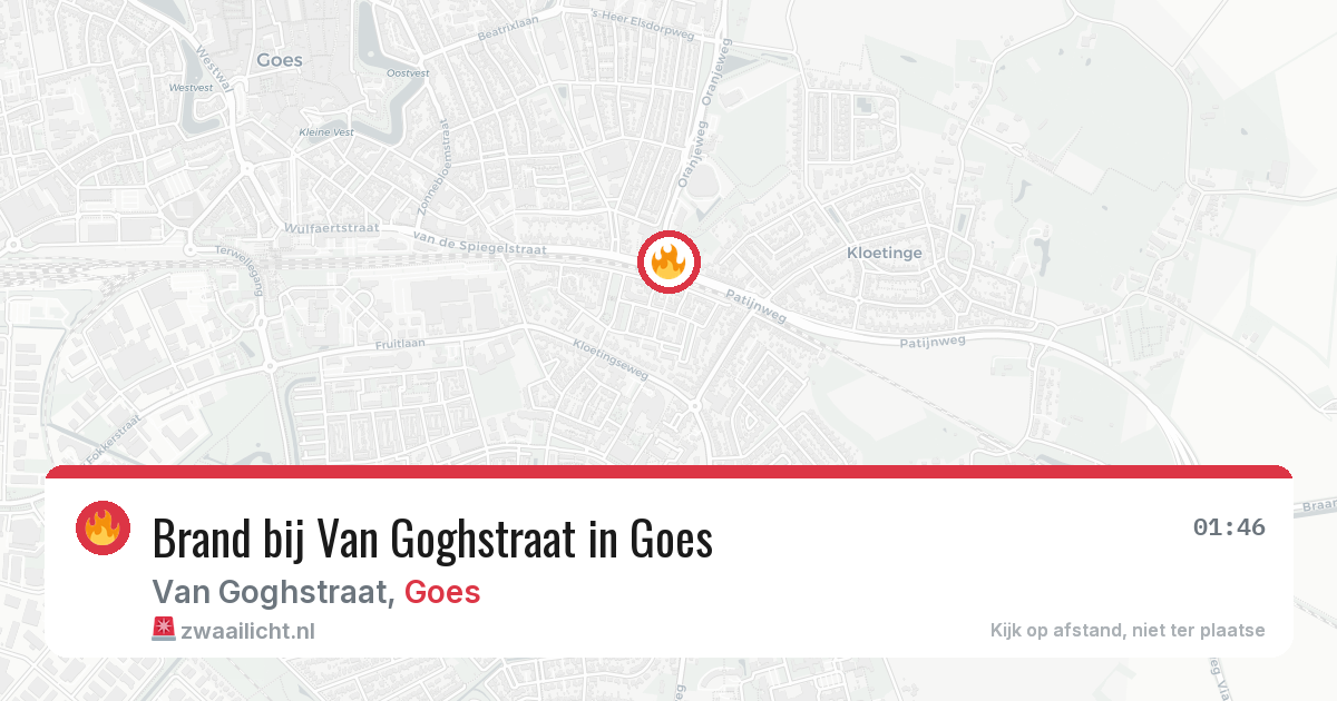 Brand bij Van Goghstraat in Goes — 20 apr 2026
