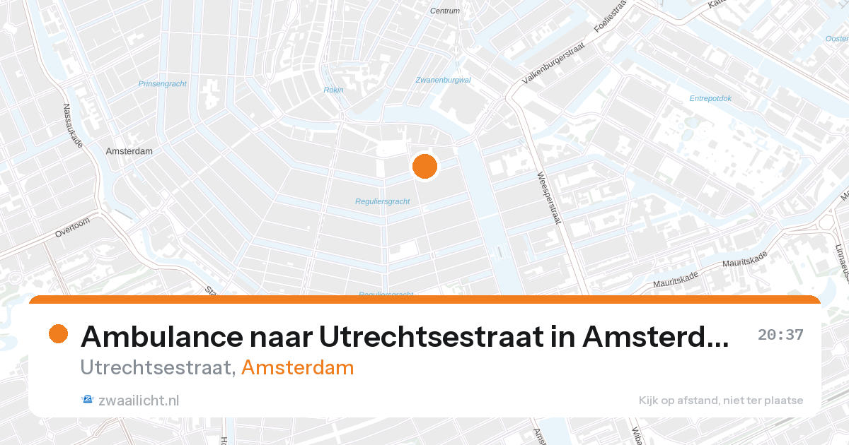 Ambulance naar Utrechtsestraat in Amsterdam — 26 aug 2026