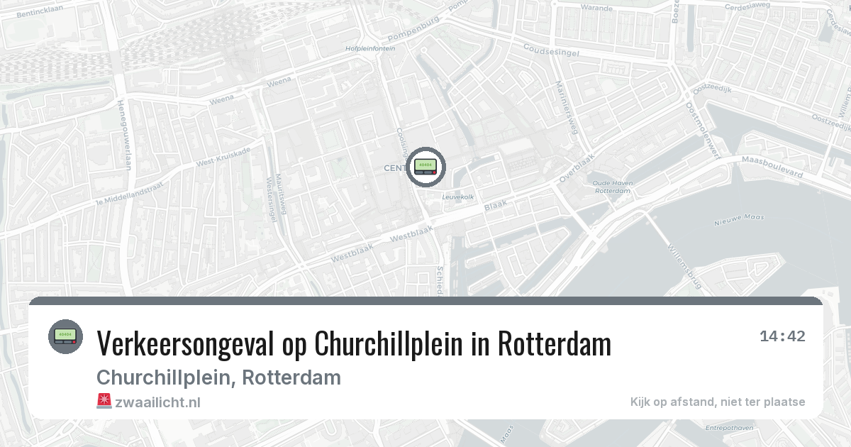 Verkeersongeval op Churchillplein in Rotterdam — 5 mrt 2026