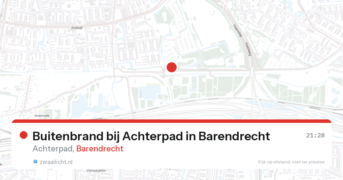 Buitenbrand bij Achterpad in Barendrecht — 27 aug 2026