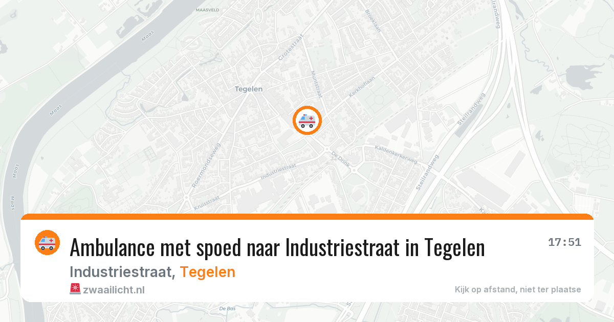 Ambulance met spoed naar Industriestraat in Tegelen — 26 mei 2026