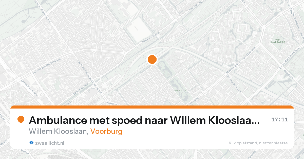 Ambulance met spoed naar Willem Klooslaan in Voorburg — 22 aug 2026