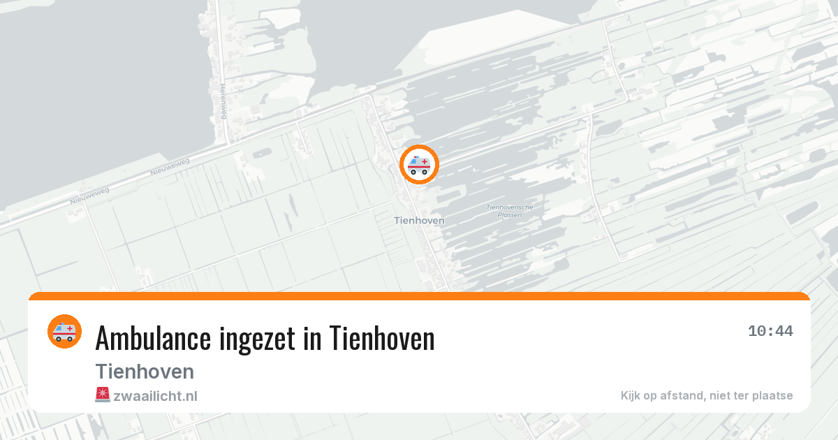 Ambulance ingezet in Tienhoven — 5 aug 2026