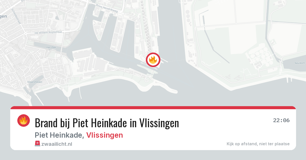 Brand bij Piet Heinkade in Vlissingen — 25 jun 2026