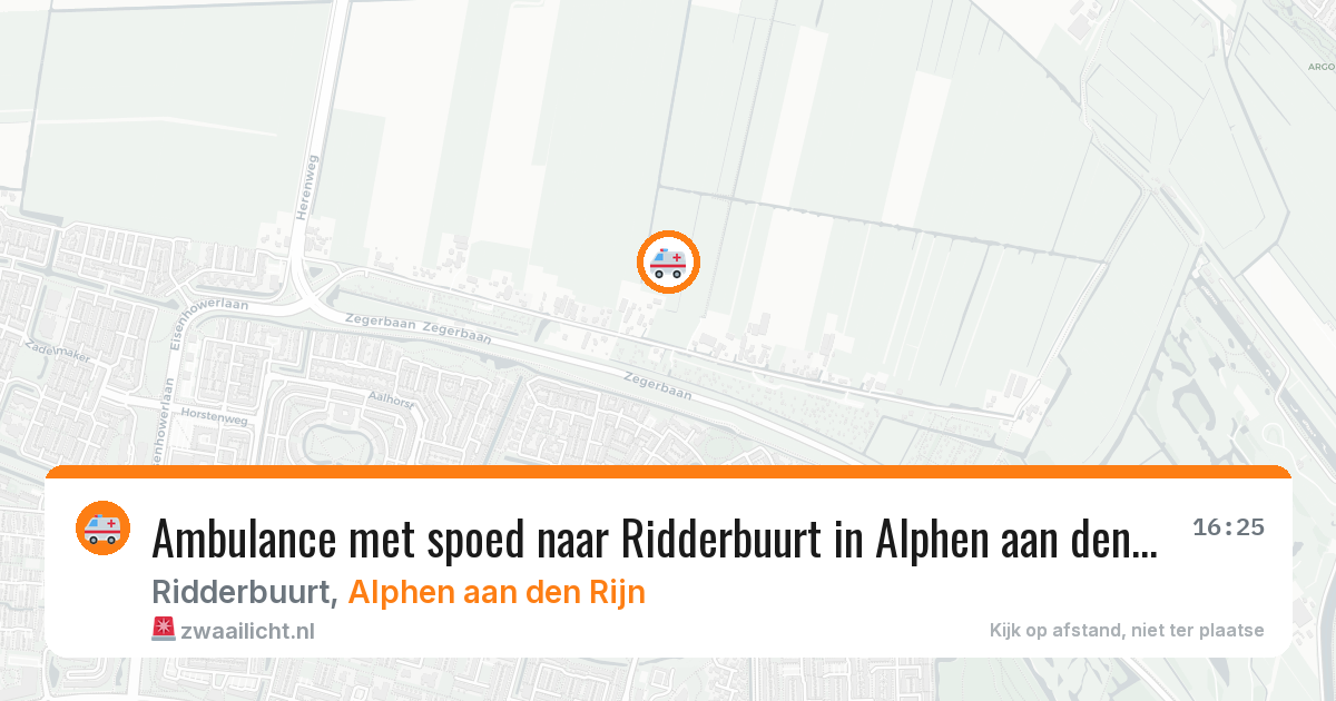 Ambulance met spoed naar Ridderbuurt in Alphen aan den Rijn — 6 mei 2026