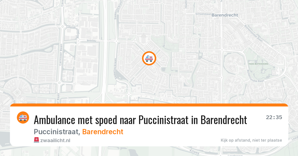 Ambulance met spoed naar Puccinistraat in Barendrecht — 28 mrt 2026