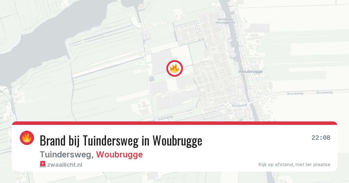 Brand bij Tuindersweg in Woubrugge — 28 jul 2026