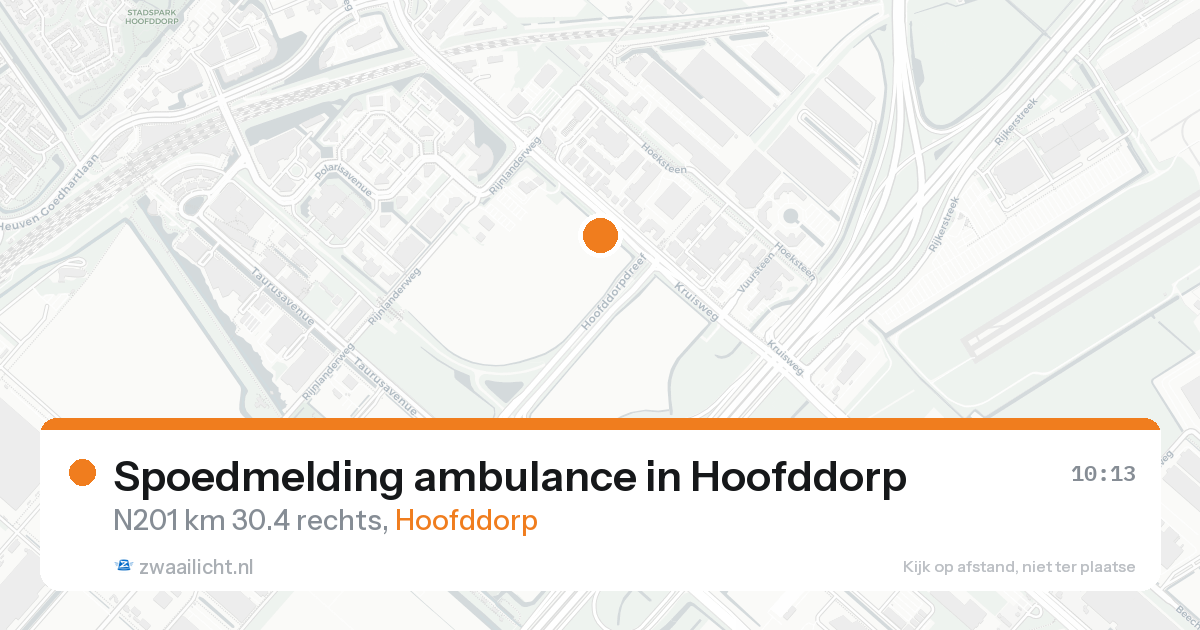 Spoedmelding ambulance in Hoofddorp — 21 aug 2026