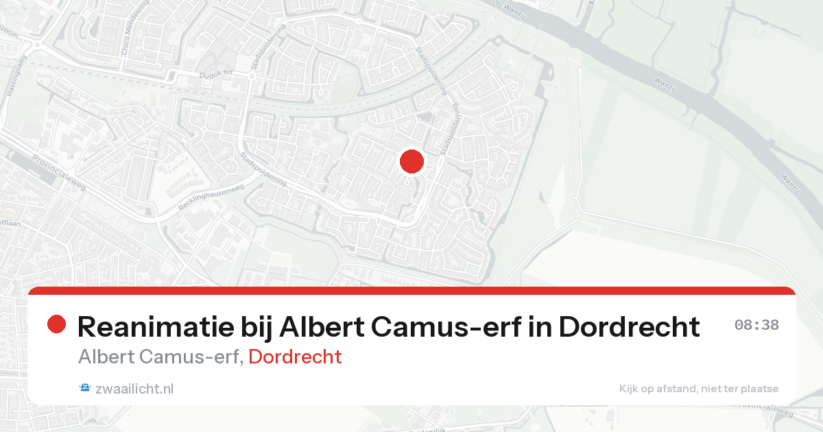 Reanimatie bij Albert Camus-erf in Dordrecht — 19 aug 2026