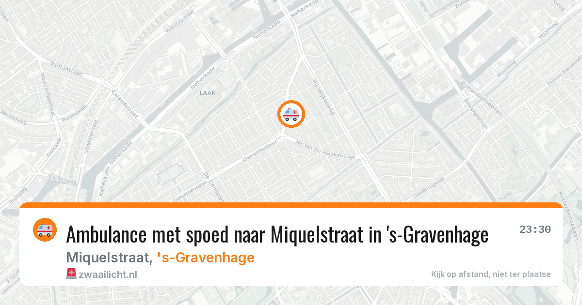 Ambulance met spoed naar Miquelstraat in 's-Gravenhage — 29 jun 2026