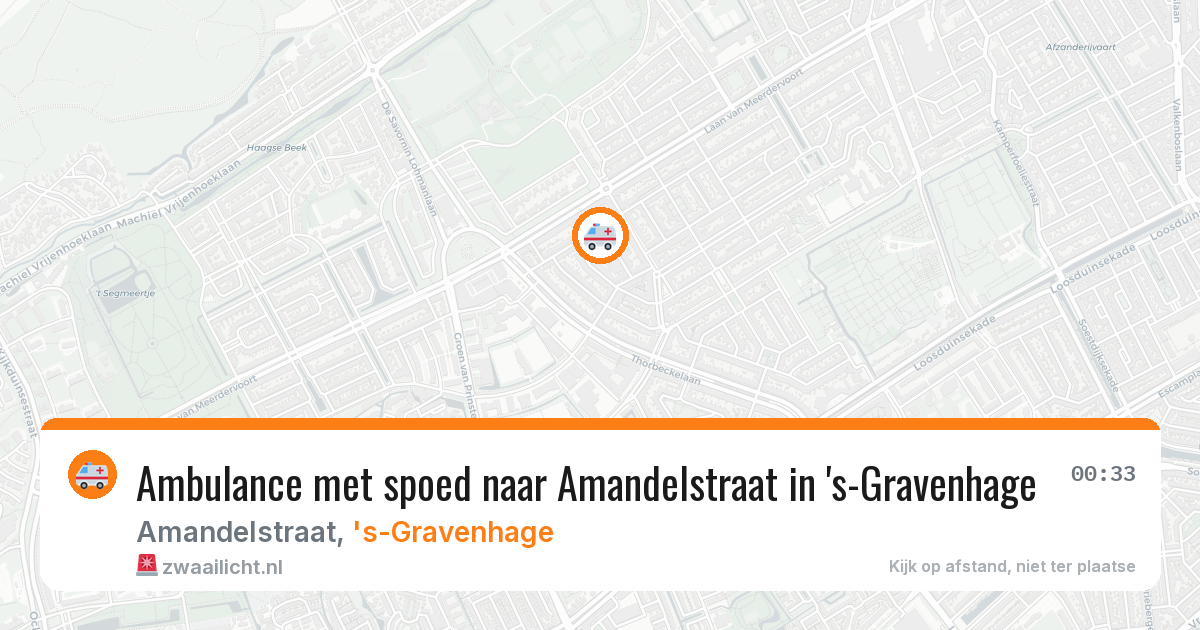 Ambulance met spoed naar Amandelstraat in 's-Gravenhage — 25 jun 2026