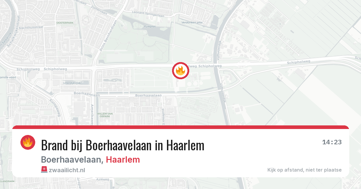Brand bij Boerhaavelaan in Haarlem — 5 aug 2026