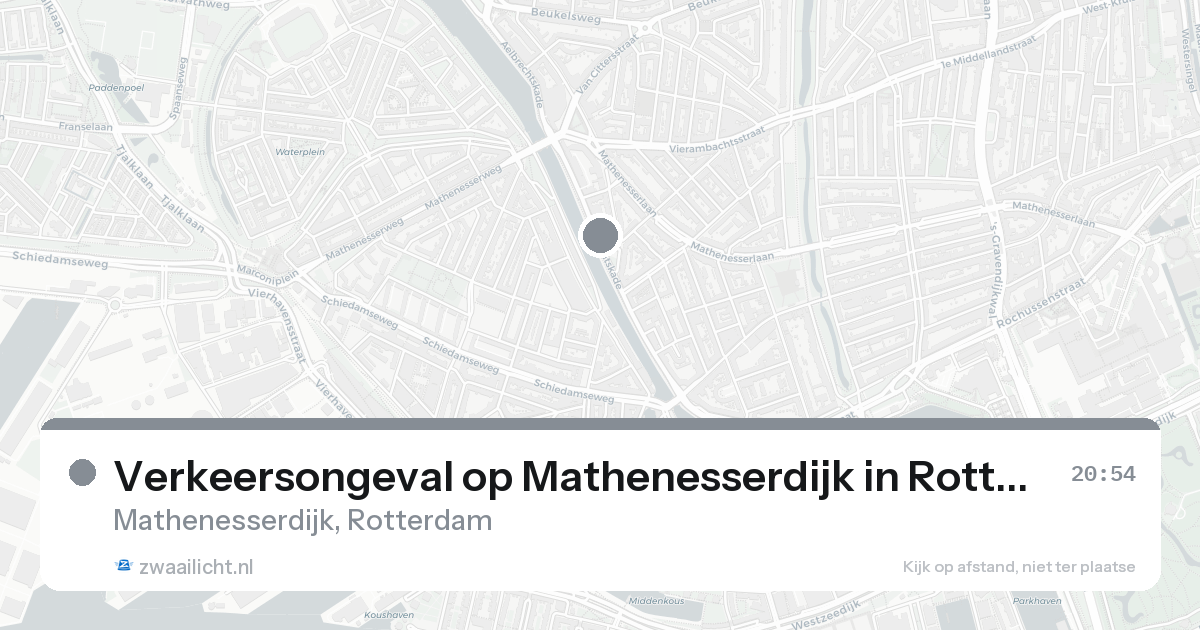 Verkeersongeval op Mathenesserdijk in Rotterdam — 30 jan 2026