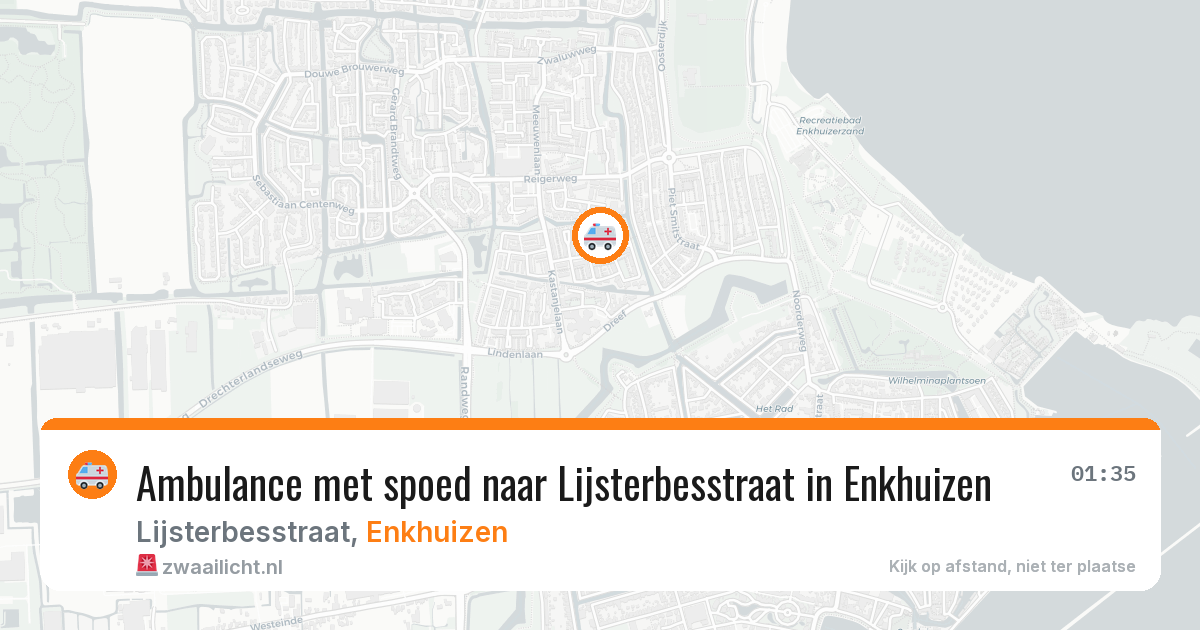 Ambulance met spoed naar Lijsterbesstraat in Enkhuizen — 17 apr 2026