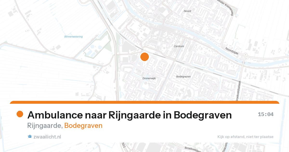 Ambulance naar Rijngaarde in Bodegraven — 8 apr 2026