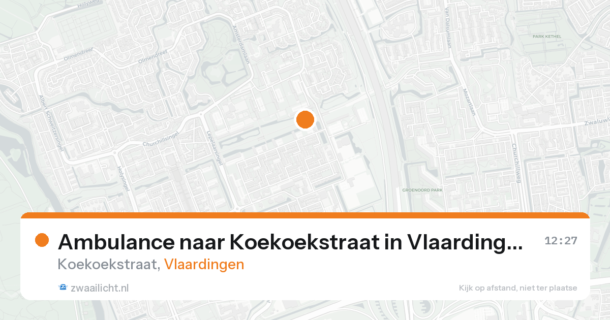 Ambulance naar Koekoekstraat in Vlaardingen — 16 aug 2026