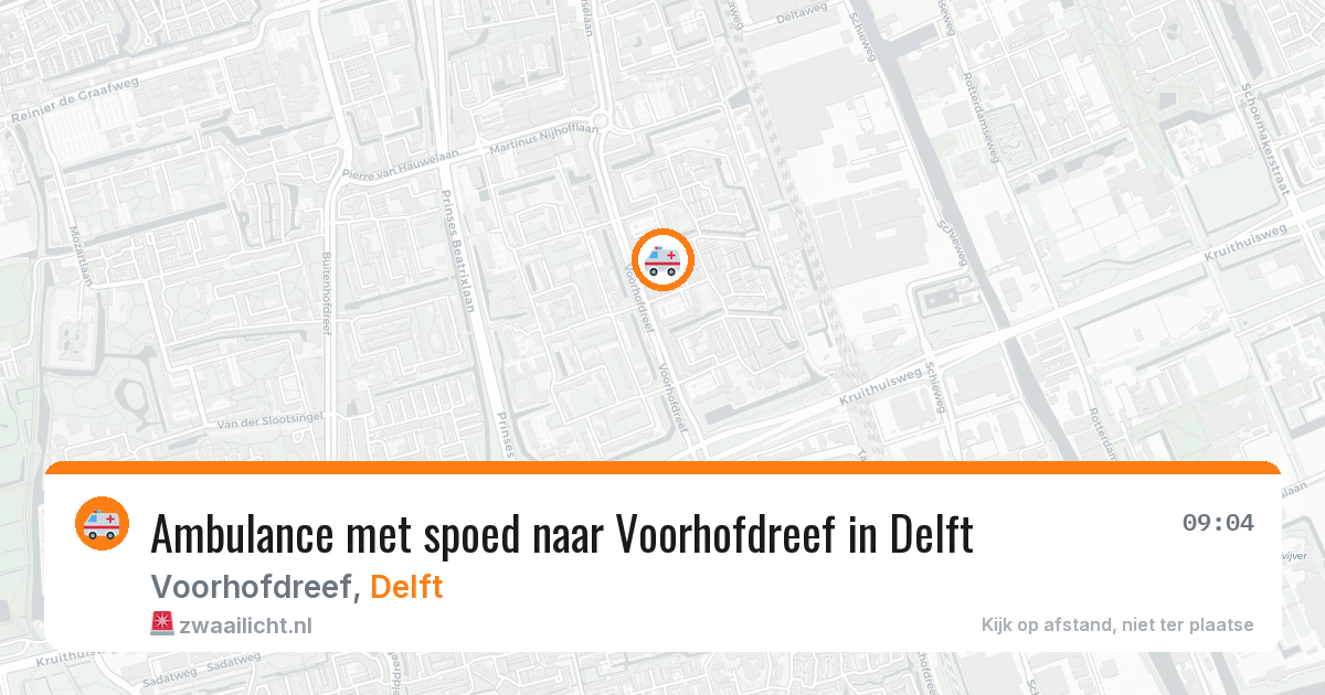 Ambulance met spoed naar Voorhofdreef in Delft — 24 mrt 2026