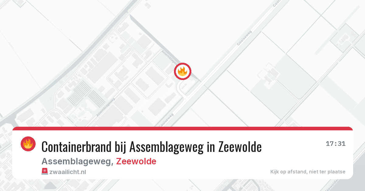 Containerbrand bij Assemblageweg in Zeewolde — 31 mei 2026