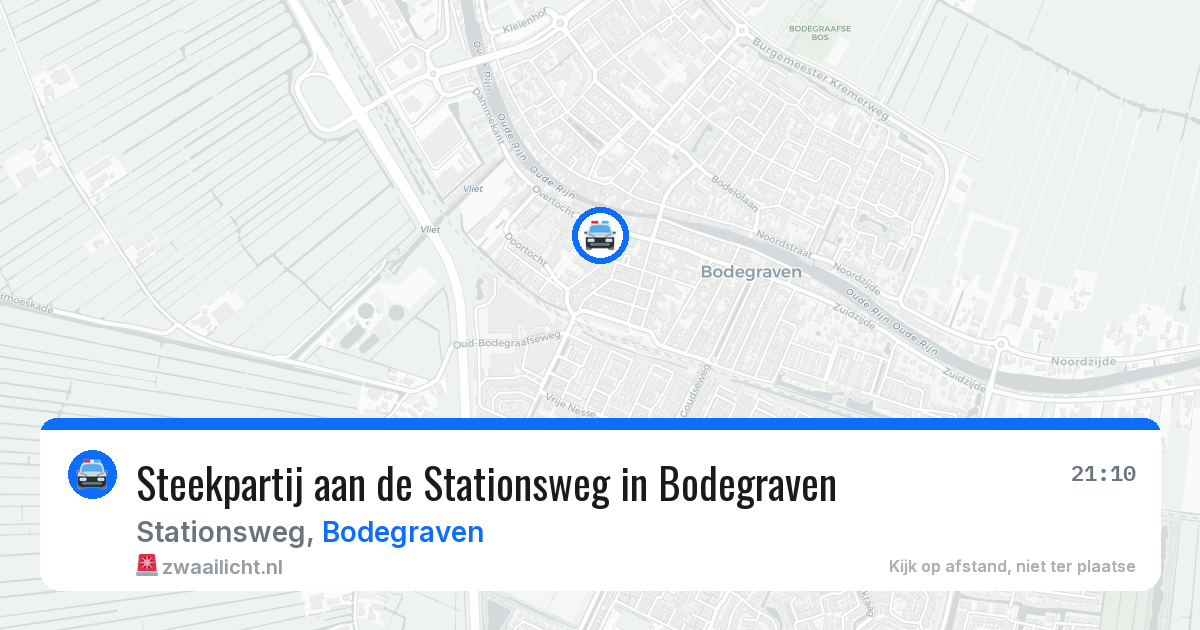 Steekpartij aan de Stationsweg in Bodegraven — 12 jul 2026