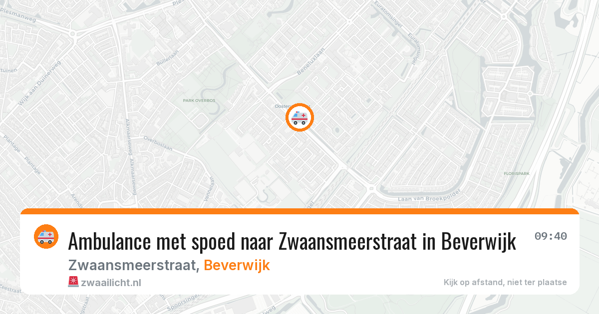 Ambulance met spoed naar Zwaansmeerstraat in Beverwijk — 1 jun 2026