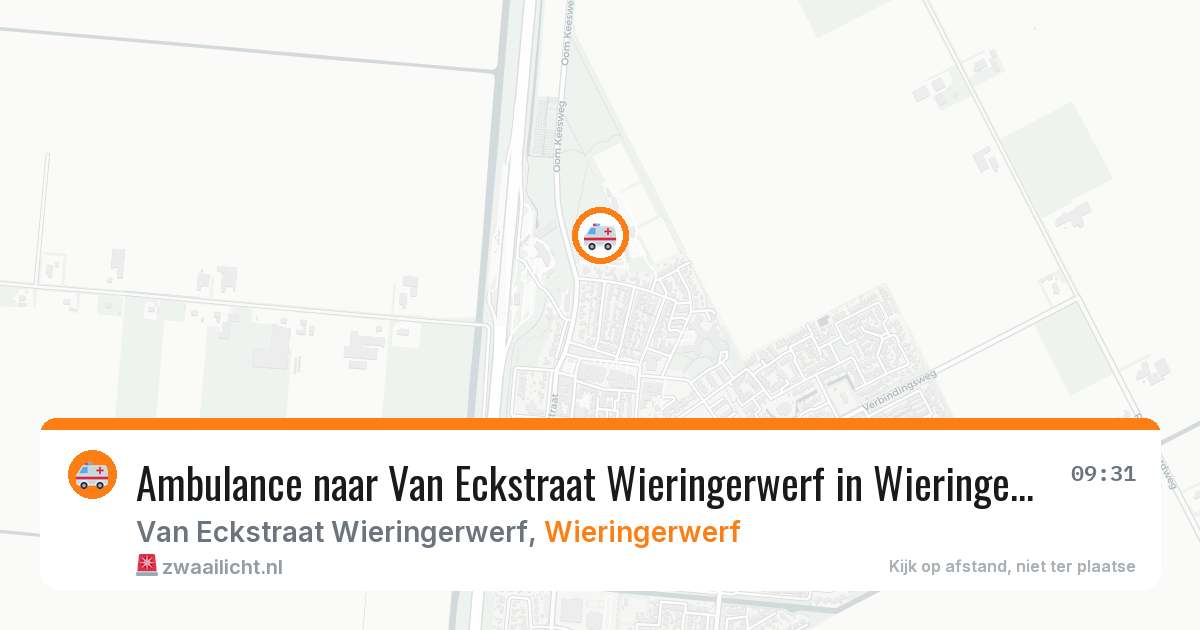 Ambulance naar Van Eckstraat Wieringerwerf in Wieringerwerf — 3 aug 2026