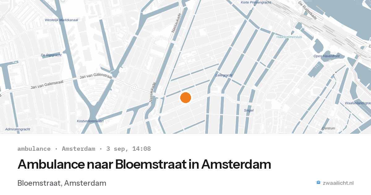 Ambulance naar Bloemstraat in Amsterdam — 3 sep 2026