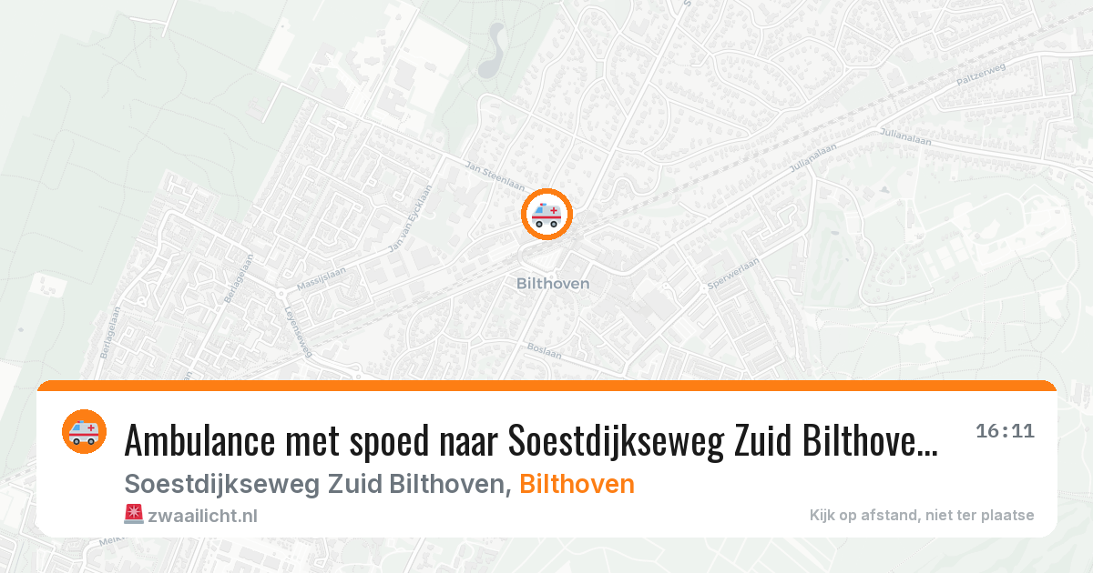 Ambulance met spoed naar Soestdijkseweg Zuid Bilthoven in Bilthoven — 9 mei 2026