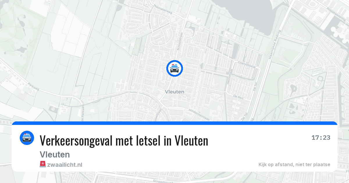 Verkeersongeval met letsel in Vleuten — 23 apr 2026