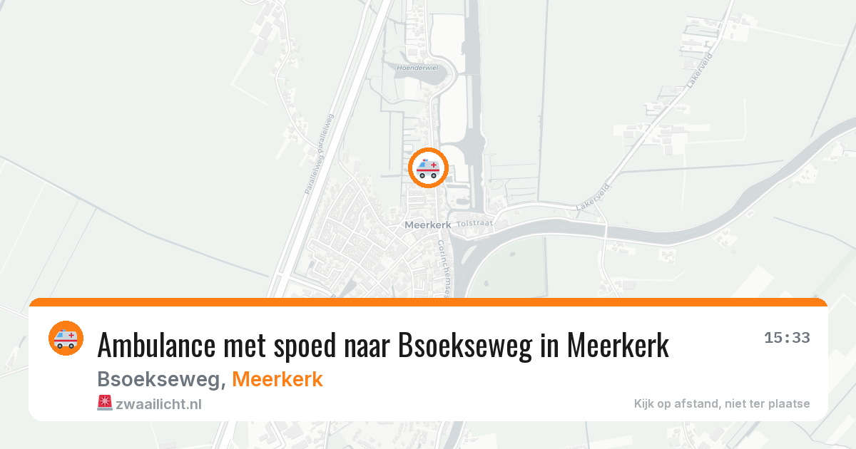 Ambulance met spoed naar Bsoekseweg in Meerkerk — 6 jul 2026