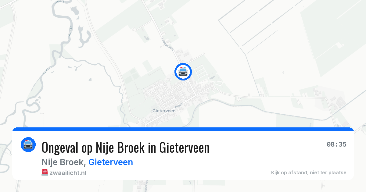 Ongeval op Nije Broek in Gieterveen — 7 mei 2026