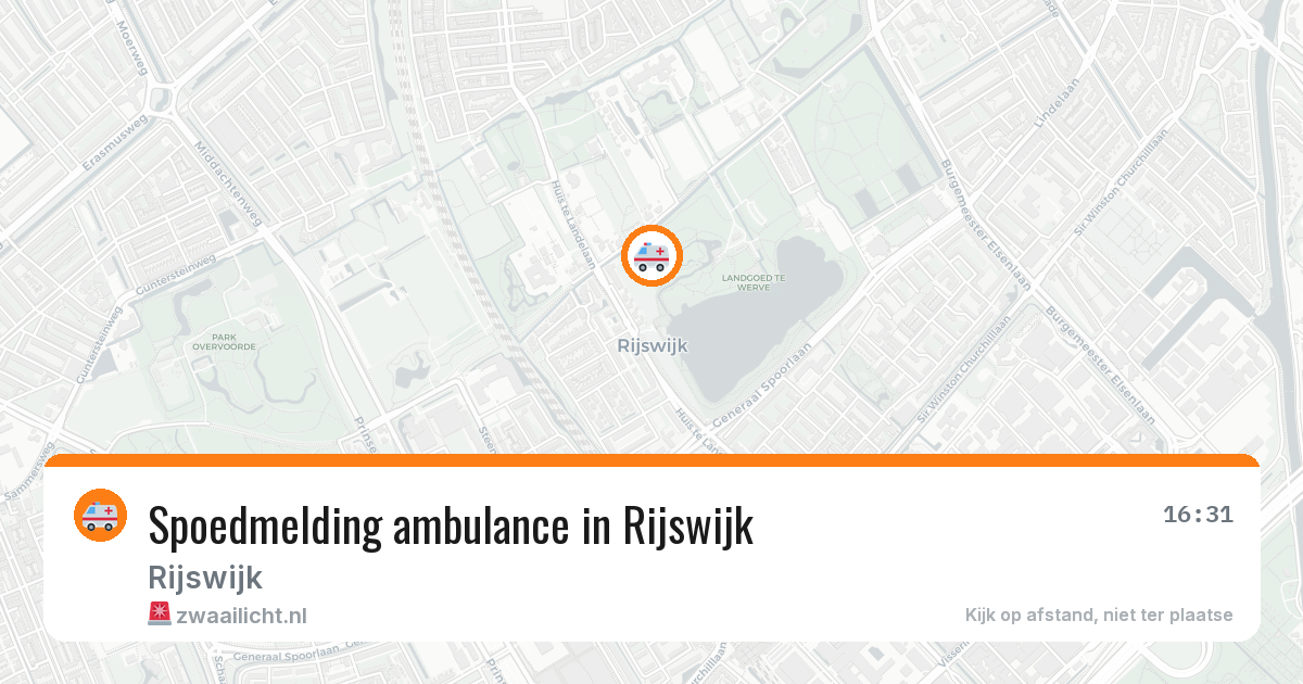 Spoedmelding ambulance in Rijswijk — 22 mei 2026