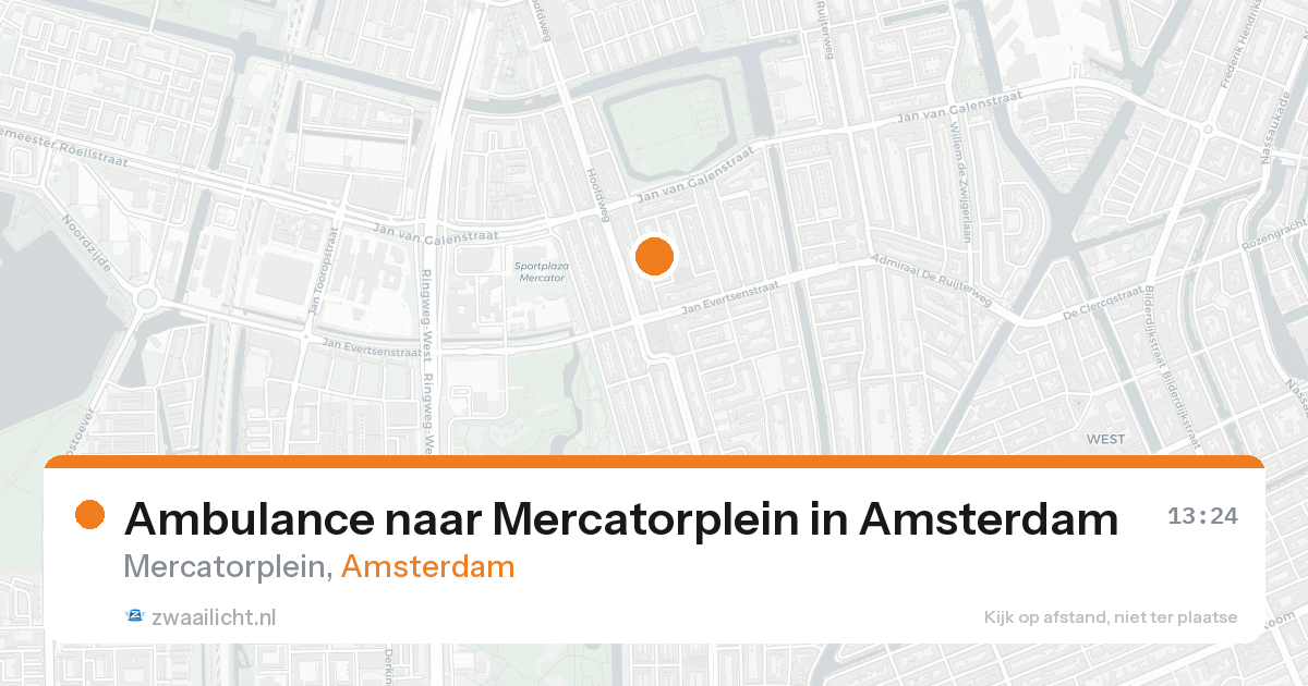 Ambulance naar Mercatorplein in Amsterdam — 30 jan 2026