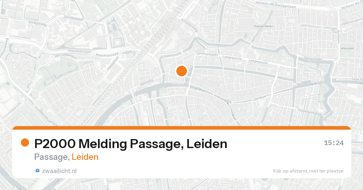 P2000 Melding Passage, Leiden — 17 jun 2026