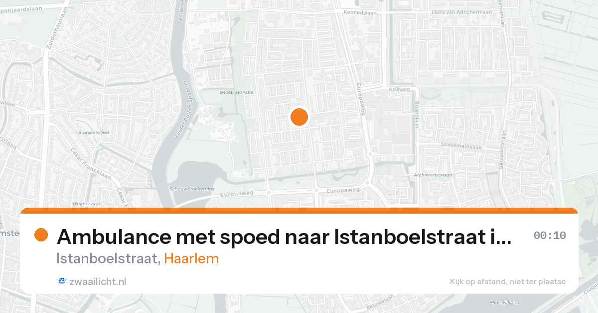 Ambulance met spoed naar Istanboelstraat in Haarlem — 16 aug 2026