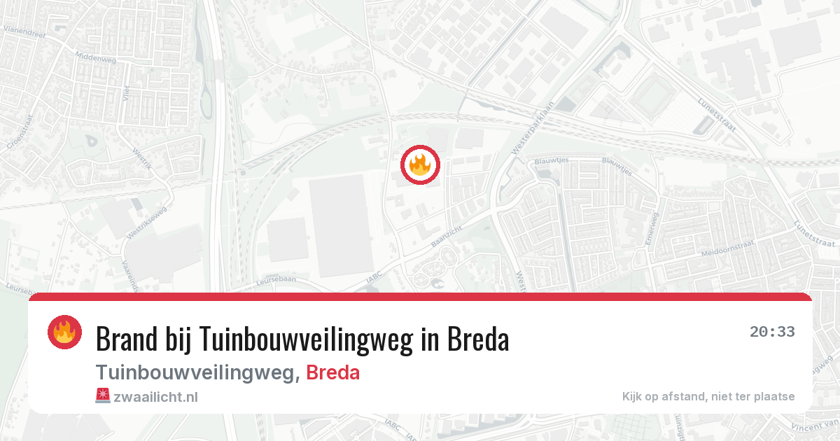 Brand bij Tuinbouwveilingweg in Breda — 28 mei 2026