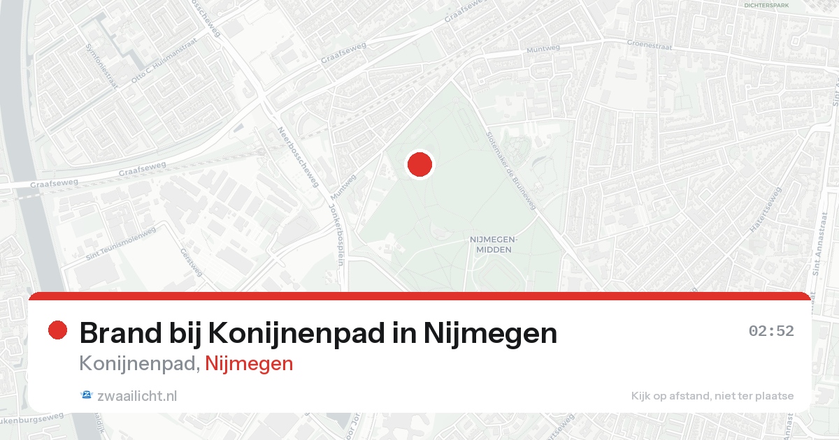 Brand bij Konijnenpad in Nijmegen — 16 aug 2026
